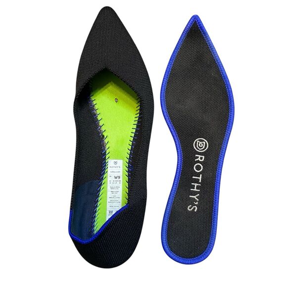 Rothy’s The Point II In Black Women’s Flats Size US 9 Comfort Ballets - Picture 4 of 7